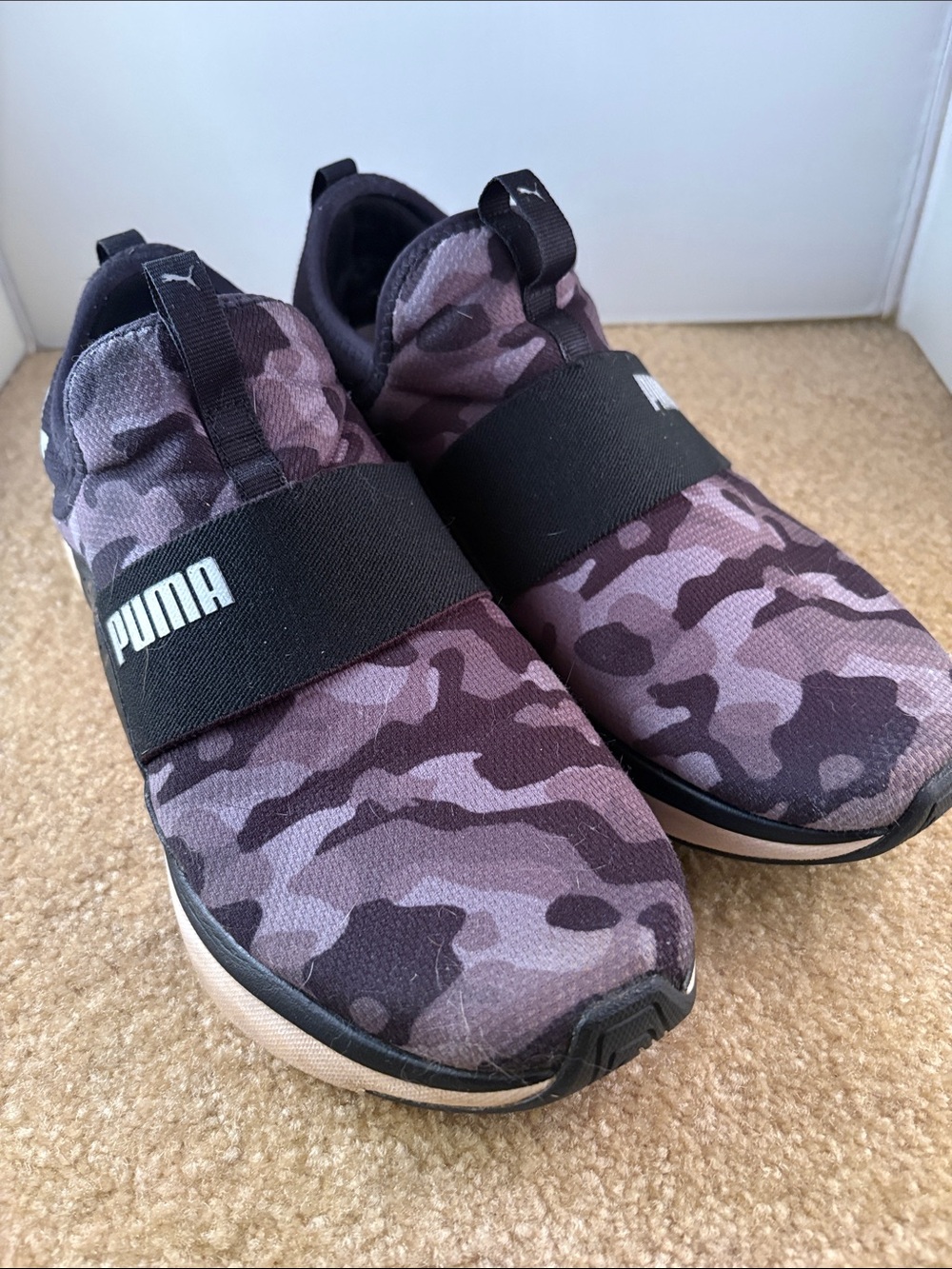 Puma woman Slip-On Athletic Sneakers in Purple Camo Print